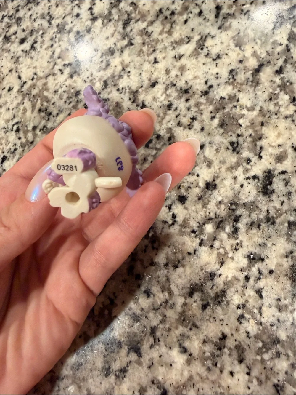 Littlest Pet Shop Purple & Cream Lamb Figure